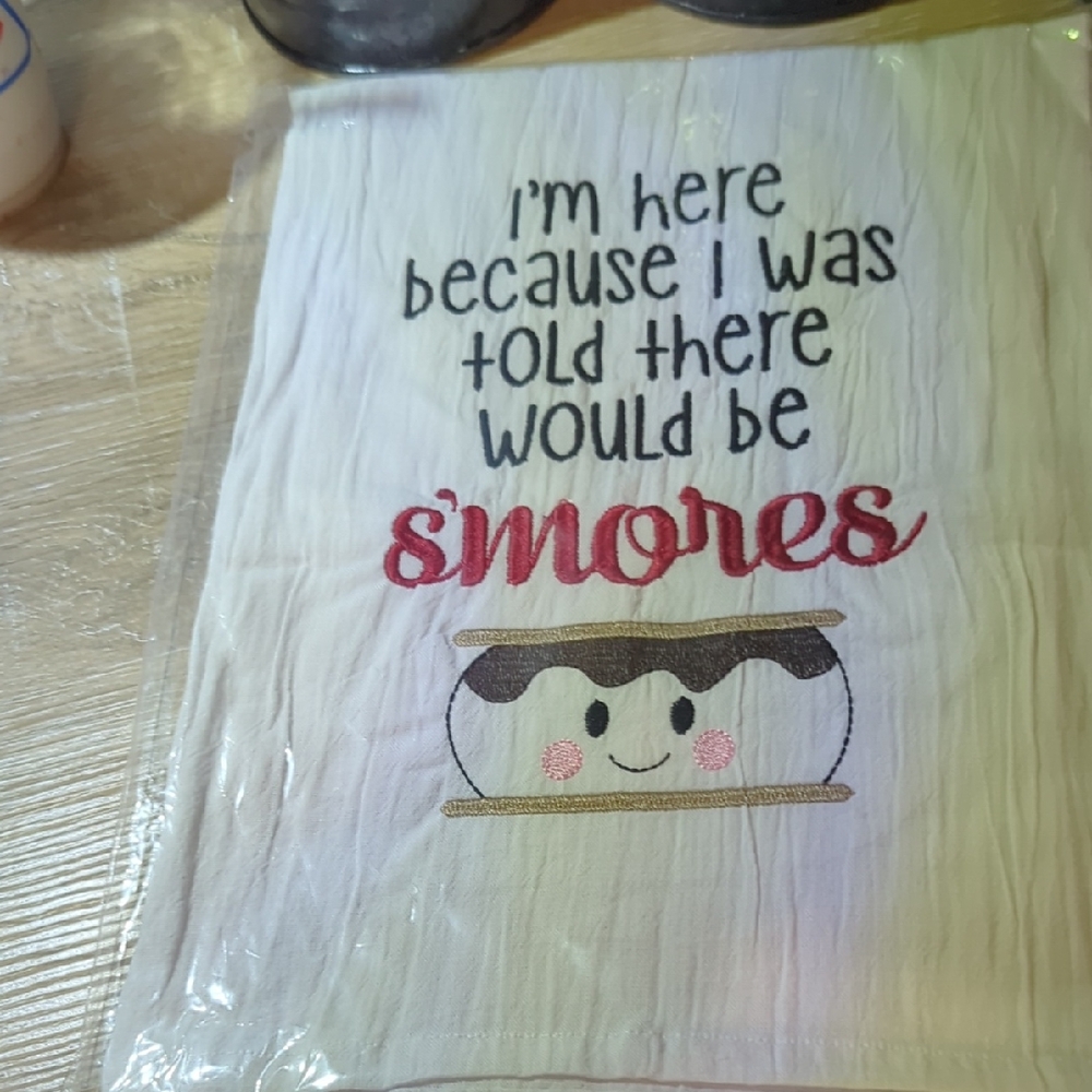 Cute S'mores Themed Kitchen Towel